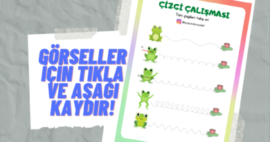 ÇİZGİ ÇALIŞMASI – KURBAĞALAR / OKUL ÖNCESİ ETKİNLİK