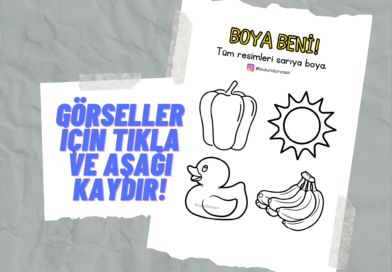 SARI – BOYA BENİ – OKUL ÖNCESİ BOYAMA